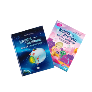 Kajaus ir Ateivuko Kelionė į Burbuliandiją. Komplektas: knyga bei spalvinimo ir lipdukų knygelė